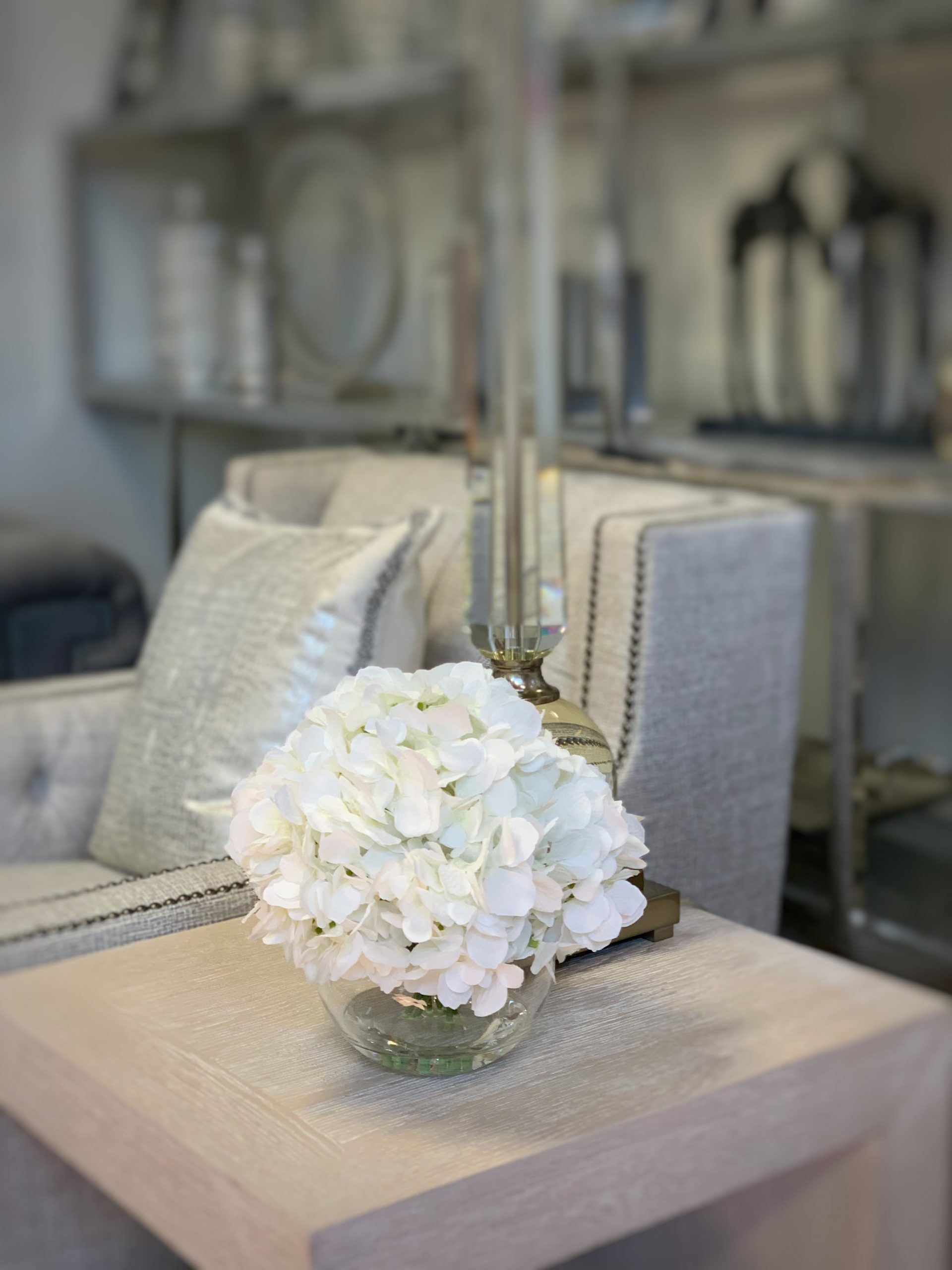 Creative Displays White Hydrangea Floral Arrangement