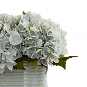 Creative Displays Seafoam Hydrangea In a Blue Ceramic Vase