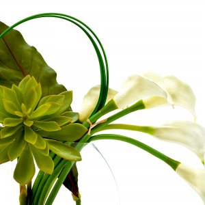 Creative Displays White Calla Lily & Succulent Floral Arrangement