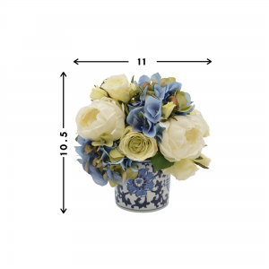 Creative Displays Blue Hydrangea & White Re Floral Arrangement