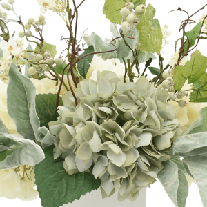 Creative Displays Seafoam & White Hydrangea with Berry Floral Arrangement