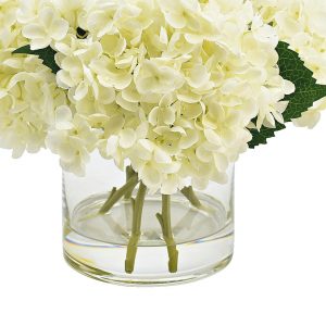 Hydrangea Arrangement in Glass Vase - Image 4