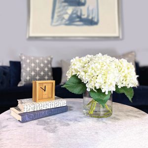 Hydrangea Arrangement in Glass Vase - Image 7