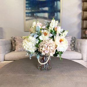 Hydrangea, Peony and Lambs' Ear Arrangement