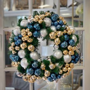 26" Holiday Wreath with Ornaments