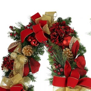 Creative Displays 9' Holiday Garland with Hydrangeas, Pinecones and Bows