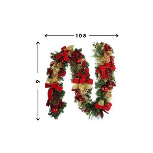 Creative Displays 9' Holiday Garland with Hydrangeas, Pinecones and Bows