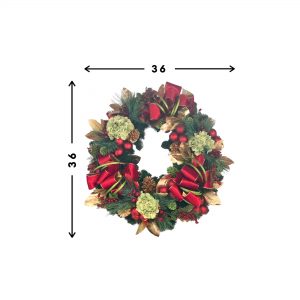 Creative Displays 32" Holiday Wreath with Hydrangea, Ornaments and Bows