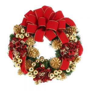 Creative Displays 26″ Holiday Wreath with Hydrangea, Pinecones, Ornaments and Ribbon