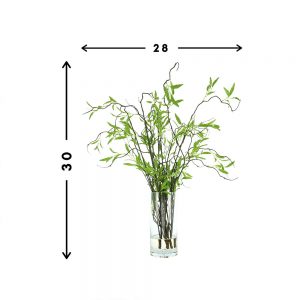 Creative Displays Willow Branch Arrangement in Tall Glass Vase