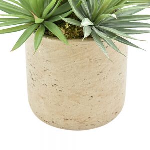 Creative Displays Yucca Arrangement in Gray Fiberstone Pot