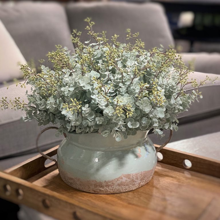 Eucalyptus Arrangement in Ceramic Pot Creative Displays and Designs inc