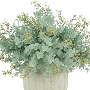 Seeded Eucalyptus Arrangement in Ceramic Pot