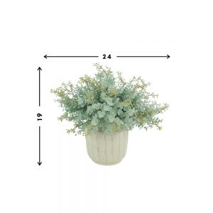 Creative Displays Floral Arrangement with Seeded Eucalyptus in Cream Ceramic Pot