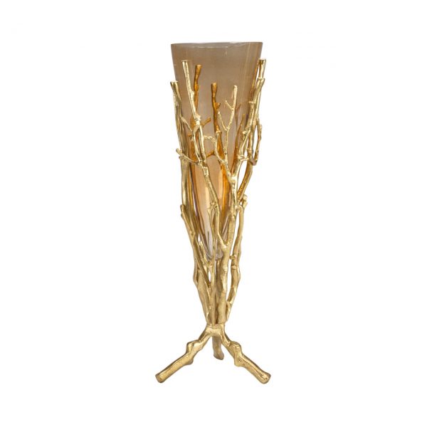 Golden Coral Vase
