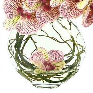 Add to cart CREATIVE DISPLAYS FLORAL ARRANGEMENT WITH PINK ORCHID AND VINE IN GLASS VASE