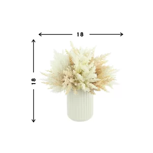 Assorted Pampas Arrangement in a Ceramic Vase