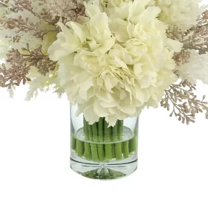 Hydrangea, Eucalyptus and Pampas Arrangement