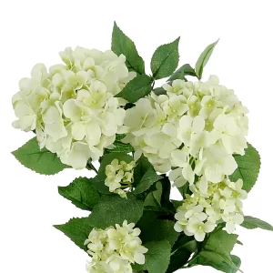Hydrangea Floral Arrangement in a Tall Clear Glass Vase - Image 4