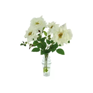 Rose Floral Arrangement in a Tall Glass Vase