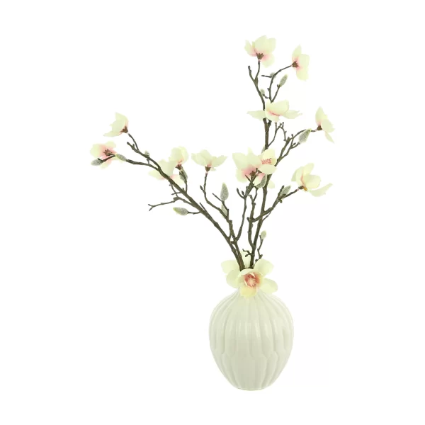 Butterfly Magnolia Arrangement in a Ceramic Vase