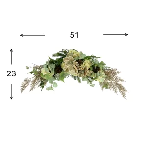 Magnolia and Hydrangea Holiday Swag Garland