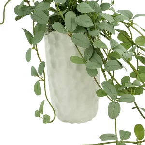 Frosted Ivy Arrangement in Ceramic Vase