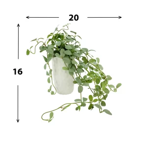 Frosted Ivy Arrangement in Ceramic Vase