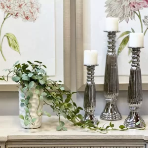 Frosted Ivy Arrangement in Ceramic Vase