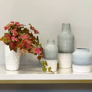 Red Ivy Arrangement in Ceramic Vase