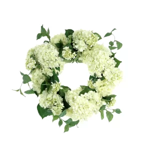 26" Assorted Hydrangea Wreath with Buds - Image 3