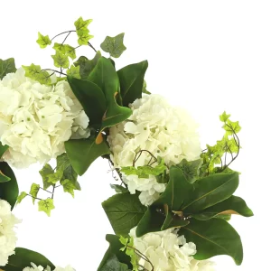 27" Hydrangea and Ivy Wreath - Image 2
