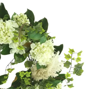28" Hydrangea, Pampas and Ivy Wreath - Image 3