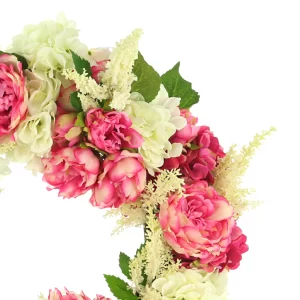 28" Peony, Hydrangea and Astilbe Wreath - Image 2