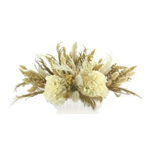 Fall Pampas and Hydrangea Arrangement in Planter