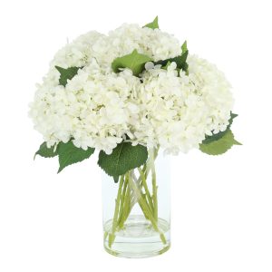 Hydrangea Arrangement in Cylinder Vase