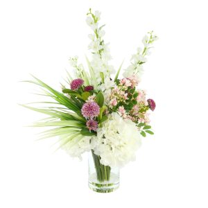 Mixed Bouquet with Dahlias, Delphiniums and Hydrangeas