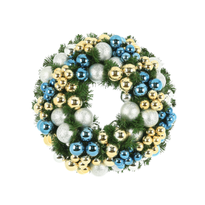 26'' Holiday Wreath with Assorted Ornaments