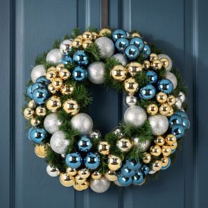26'' Holiday Wreath with Assorted Ornaments