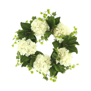 27" Wreath Arranged with Hydrangea and Ivy